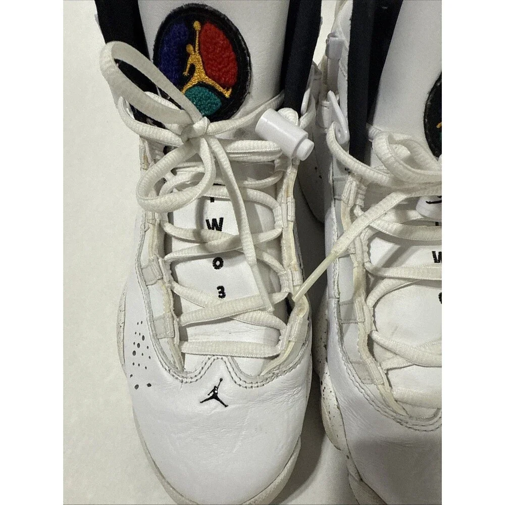 Nike‎ Air Jordan 6 Rings Youth Kids Size 7Y Confetti White 323419-100